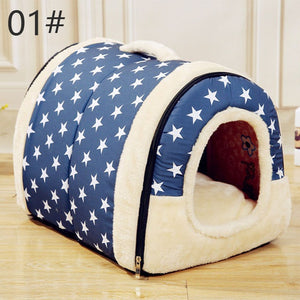 Removable Washable Pet Dog House Cat House Mat Cat Litter Cute Cat House Small Medium Sized Pet Dog Gave Dog Bed Lazy Animal Bed