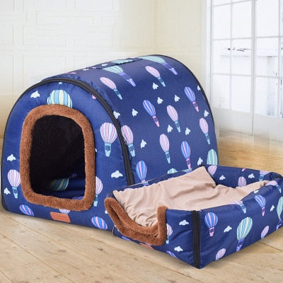 New Warm Dog House Comfortable Print Stars Kennel Mat For Pet Puppy Top Quality Foldable Cat Sleeping Bed cama para cachorro