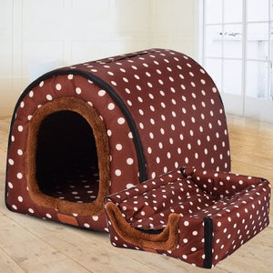 New Warm Dog House Comfortable Print Stars Kennel Mat For Pet Puppy Top Quality Foldable Cat Sleeping Bed cama para cachorro