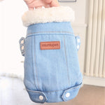 Luxury Winter Dog Jacket Puppy Dog Clothes Pet Outfits Dog Denim Coat Jeans Costume Chihuahua Poodle Bichon Pet Clothing 35S1