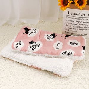 Winter Pet Dog Bed Mat Soft Fleece Puppy Cat Blanket Dog Mattress Beds Warm Sleeping Cushion Kennel For Small Medium Large Dogs