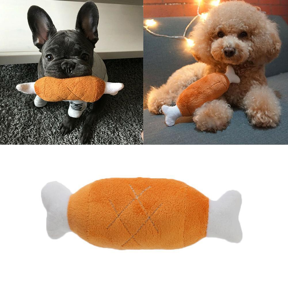 Puppy Pet Play Chew Toys Dog Toys For Dogs Cats Pets Plush Legs Supplies Squeaky Toy Cute Chicken Q8S2