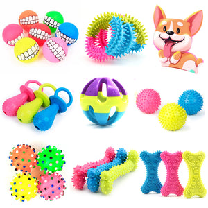 Pet Dog Toys Puppy Funny Interactive Chew Toys for Small Dog Resistant To Bite Teeth Training Rubber Ball Dog Toys Pet Supplies