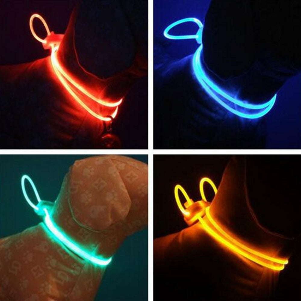 Collar LED multicolor de Mascota de alta calidad 1 Uds. Collar ajustable para mascota de seguridad nocturna Collar luminoso Collar brillante para perro mascota