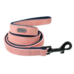 Colliers de chien personnalisés en cuir personnalisé chien étiquette collier laisse plomb pour petits chiens moyens grands Pitbull Bulldog carlins Beagle