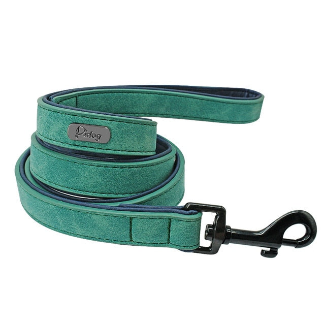Colliers de chien personnalisés en cuir personnalisé chien étiquette collier laisse plomb pour petits chiens moyens grands Pitbull Bulldog carlins Beagle