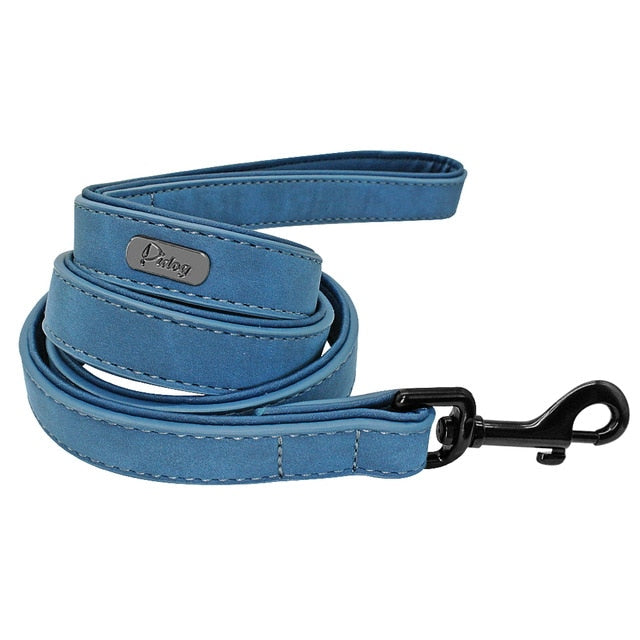 Colliers de chien personnalisés en cuir personnalisé chien étiquette collier laisse plomb pour petits chiens moyens grands Pitbull Bulldog carlins Beagle