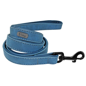 Colliers de chien personnalisés en cuir personnalisé chien étiquette collier laisse plomb pour petits chiens moyens grands Pitbull Bulldog carlins Beagle