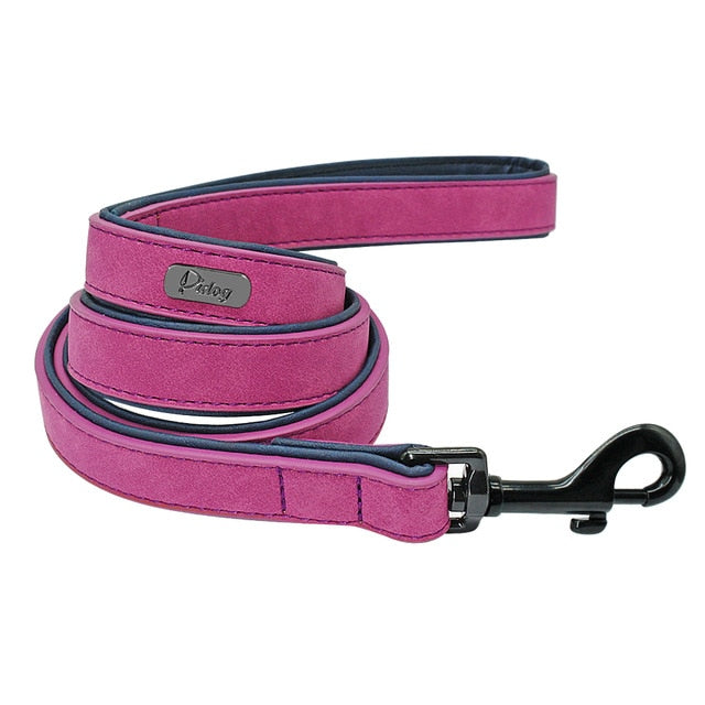 Colliers de chien personnalisés en cuir personnalisé chien étiquette collier laisse plomb pour petits chiens moyens grands Pitbull Bulldog carlins Beagle