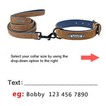 Colliers de chien personnalisés en cuir personnalisé chien étiquette collier laisse plomb pour petits chiens moyens grands Pitbull Bulldog carlins Beagle