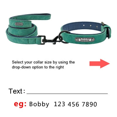 Colliers de chien personnalisés en cuir personnalisé chien étiquette collier laisse plomb pour petits chiens moyens grands Pitbull Bulldog carlins Beagle