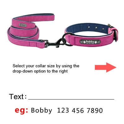 Colliers de chien personnalisés en cuir personnalisé chien étiquette collier laisse plomb pour petits chiens moyens grands Pitbull Bulldog carlins Beagle