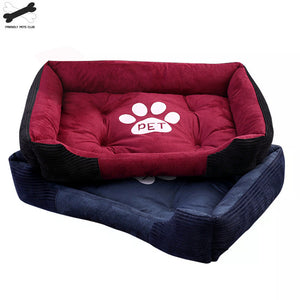 Patte imprimer lit pour animaux de compagnie grande maison pour grand chien chiot chenil étanche litière pour chat quatre saisons nid chaud fournitures pour animaux de compagnie linge de lit