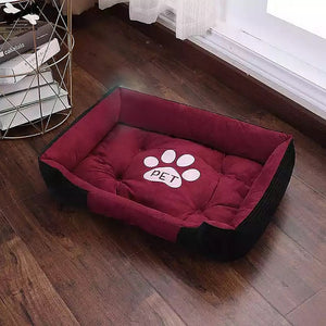 Patte imprimer lit pour animaux de compagnie grande maison pour grand chien chiot chenil étanche litière pour chat quatre saisons nid chaud fournitures pour animaux de compagnie linge de lit