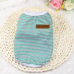 Summer Pet Dog Clothes Cotton Striped Vest t shirt Dog Clothing for Dogs Puppy Outfit shirt Small Pet chihuahua Clothes 25S2